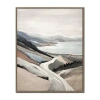 Streamline Art Coastal Road I Framed Canvas Art In Blue