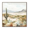 Streamline Art Desert Serenity Framed Canvas Art In Green