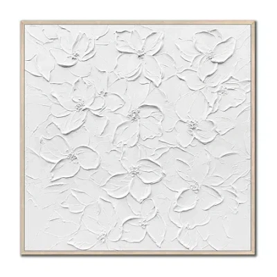 Streamline Art Embossed Elegance Framed Canvas Art In White