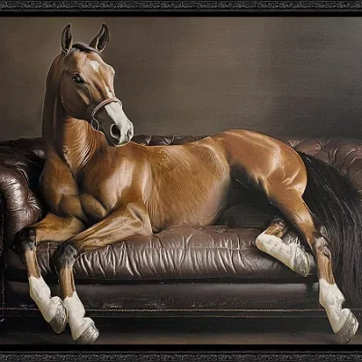 Streamline Art Equine Luxury Hand Embellished Canvas Art In Multi