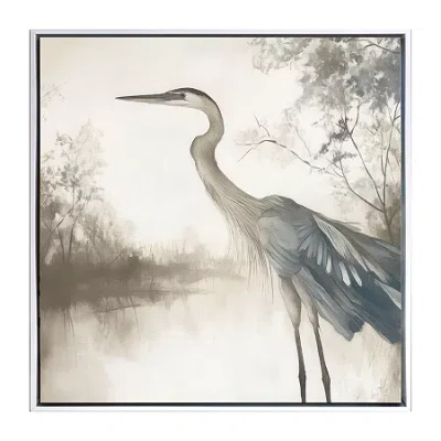 Streamline Art Feathers On Water Ii Hand Embellished Canvas Art In Gray