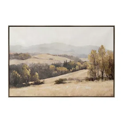 Streamline Art Golden Valley Hand Embellished Canvas Art In Multi