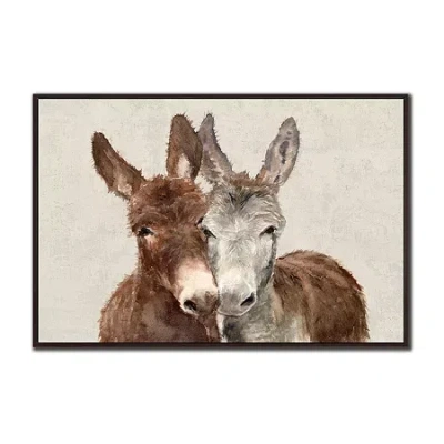 Streamline Art Jack And Diane Hand Embellished Canvas Art In Multi