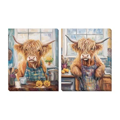 Streamline Art Kitchen Time Hand Embellished Canvas Art In Multi