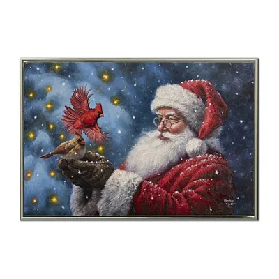 Streamline Art Kris Kringle Embellished Canvas Art In Red