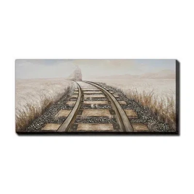 Streamline Art Locomotive Approaching 3d Oil Painting Canvas Art In Multi