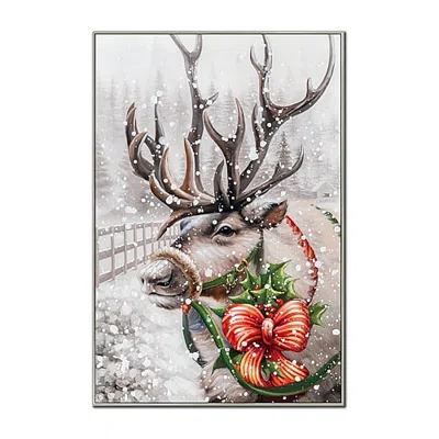 Streamline Art Majestic Noel Embellished Canvas Art In Brown