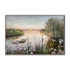 Streamline Art Marshlands Sunset Framed Canvas Art In Green