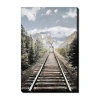 Streamline Art Mountain Tracks Canvas Art In Brown