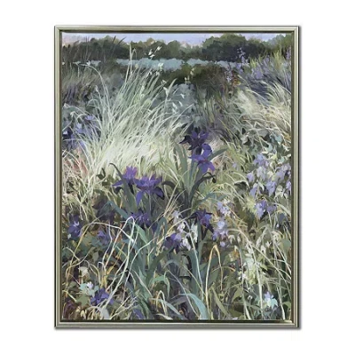 Streamline Art Night Thoughts I Framed Canvas Art In Green