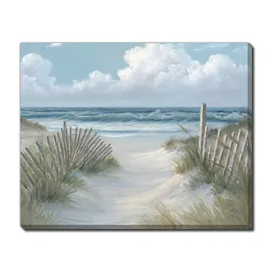 Streamline Art Pathway Through Dunes Canvas Art In Blue