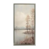 Streamline Art Radiant Oak Forest I Framed Canvas Art In Sand