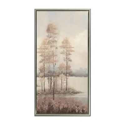 Streamline Art Radiant Oak Forest Ii Framed Canvas Art In Sand