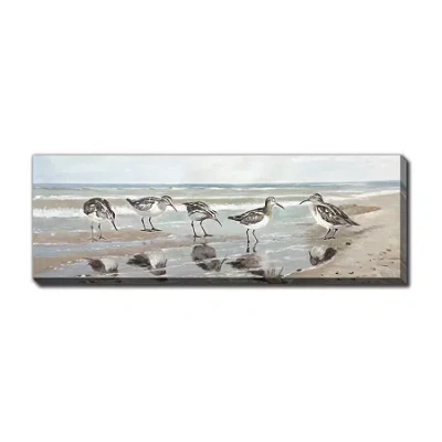 Streamline Art Shorebirds Canvas Art In Sand