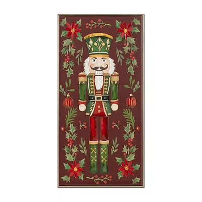 Streamline Art Toy Soldier Embellished Canvas Art In Red
