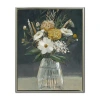 Streamline Art Vintage Yellow Bouquet I Framed Canvas Art In Green