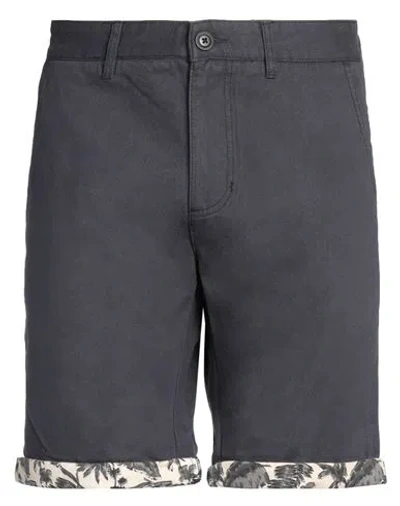 Street Gallery Man Shorts & Bermuda Shorts Slate Blue Size 34 Cotton