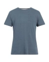Street Gallery Man T-shirt Slate Blue Size Xl Cotton, Polyester In Blue