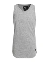 Street Gallery Man Tank Top Grey Size L Cotton, Polyester In Grey