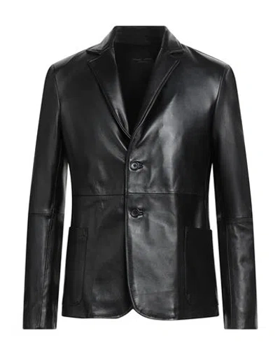 STREET LEATHERS STREET LEATHERS MAN BLAZER BLACK SIZE XXL LEATHER