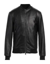 Street Leathers Man Jacket Black Size 3xl Leather In Black