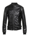 Street Leathers Man Jacket Black Size Xl Leather In Black