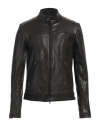 Street Leathers Man Jacket Black Size Xxl Leather In Black