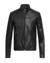 Street Leathers Man Jacket Black Size Xxl Leather In Black