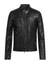 Street Leathers Man Jacket Black Size Xxl Leather In Black
