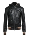 Street Leathers Man Jacket Black Size Xxl Leather In Black