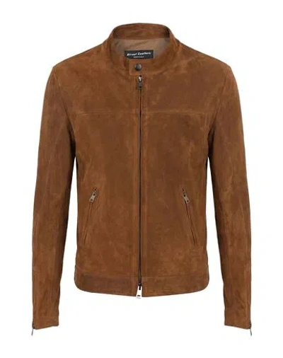 Street Leathers Man Jacket Camel Size S Leather In Brown