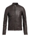 Street Leathers Man Jacket Chocolate Brown Size 3xl Soft Leather