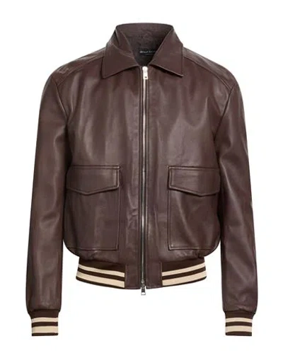 Street Leathers Man Jacket Chocolate Brown Size Xxl Leather