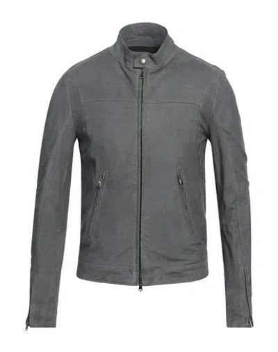 Street Leathers Man Jacket Lead Size S Leather In Grey