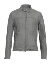 Street Leathers Man Jacket Lead Size Xxl Leather In Grey