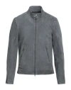 Street Leathers Man Jacket Lead Size Xxl Leather In Grey