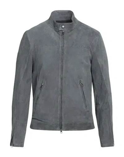 Street Leathers Man Jacket Lead Size Xxl Leather In Grey