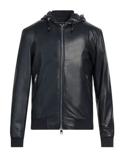 Street Leathers Man Jacket Midnight Blue Size Xxl Leather