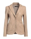 Street Leathers Woman Blazer Camel Size Xl Leather In Beige