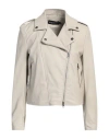 Street Leathers Woman Jacket Beige Size Xl Polyurethane, Viscose