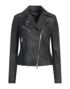 Street Leathers Woman Jacket Black Size L Leather In Black