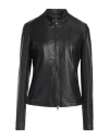 Street Leathers Woman Jacket Black Size L Leather In Black