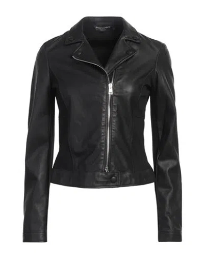 Street Leathers Woman Jacket Black Size L Leather, Viscose, Nylon