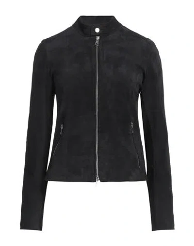 Street Leathers Woman Jacket Black Size M Leather In Black