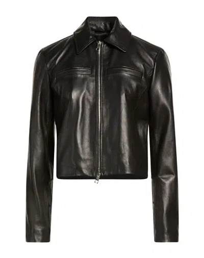 Street Leathers Woman Jacket Black Size Xl Leather In Multi