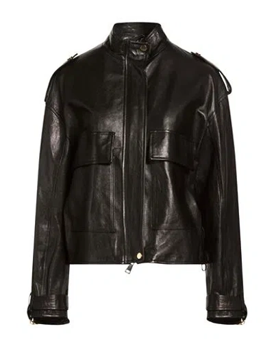 Street Leathers Woman Jacket Black Size Xl Leather In Multi