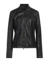 Street Leathers Woman Jacket Black Size Xl Leather, Viscose, Nylon