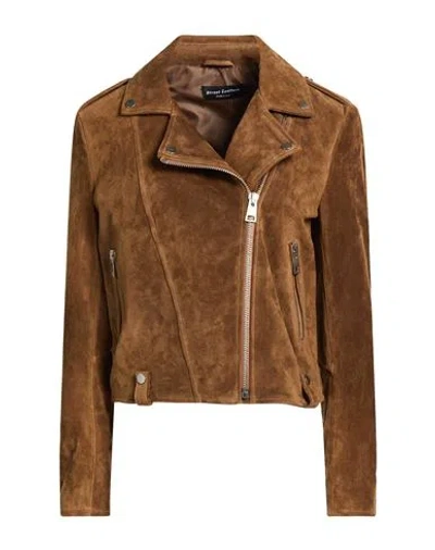 Street Leathers Woman Jacket Brown Size Xl Leather In Multi
