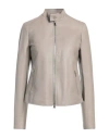 Street Leathers Woman Jacket Grey Size L Leather