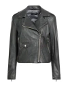 Street Leathers Woman Jacket Lead Size L Leather In Gray